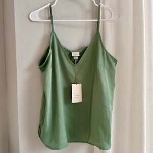 Women’s A New Day Target Sage Spring Green Silky Camisole Top, NWT Size L